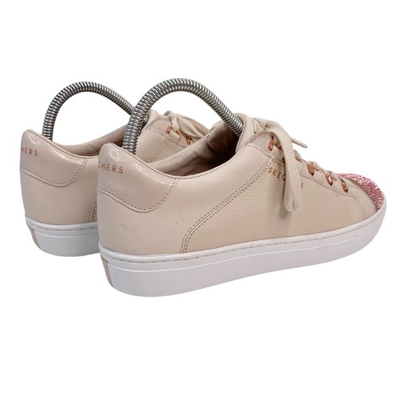 *SOLD* Skechers Street Womens Size 8.5 Los Angeles Pink Sneakers Sparkly Leather - Picture 13 of 15